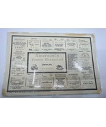 Emersons Restaurant Place Mat Clarion PA - £38.66 GBP