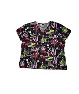 Disney The Nightmare Before Christmas Scrub Top Short Sleeve Jack Skelli... - $16.93 CAD