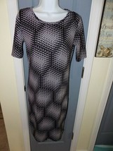 LuLaRoe Julia Pencil Dress Black/White Print Size S Women&#39;s - £18.16 GBP