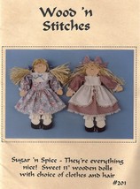 WOOD &#39;N STITCHES  13&quot; Dolls  Paint an Sew Pattern Packet  NEW - £5.58 GBP