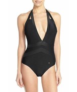 Ted Baker &#39;Ralinda&#39; Halter One-Piece Swimsuit Sz 3 US 8-10 Black - $817.98 MXN