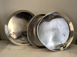 Lot of 3 Everbilt 20" &amp; 22" Aluminum Round Water Heater Drain Pan w/ PVC... - $40.18