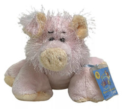 Ganz Webkinz Fuzzy Pink Pig 8&quot; Plush Stuffed Animal Toy New HM002 - £8.48 GBP