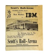 Vtg 1959 Lexington KY Newspaper Ad Scott&#39;s Roll Arena Skating Rink Welco... - $12.86 CAD