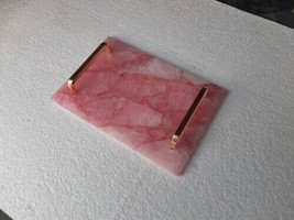 9x6 Rose Quartz Serving Tray Handmade Mid Century Modern Personalized Gifts Deco - £284.12 GBP