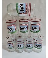 8 Century Fannie&#39;s Farm 16 Oz Tumbler Glasses Set Cow Country Kitchen Lot  - $75.69