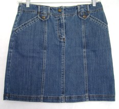 Jones New York Signature Jeans Mini Skirt Above Knee Indigo Blue Denim Size 10 - £19.18 GBP