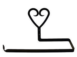 Wrought Iron Horizontal Mounting Paper Towel Holder Heart Kitchen Home Decor - £21.64 GBP