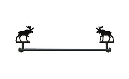 Wrought Iron Large Towel Bar Moose Design Kitchen Bathroom Home Decor Rack Dish - £28.90 GBP