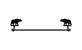 Wrought Iron Large Towel Bar Bear Design Kitchen Bathroom Home Decor Rac... - $36.76