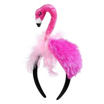 Mardi Gras Flamingo Headband for Women Hawaii Flamingo Headdress Cute Flamingo H - £23.42 GBP