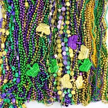 100 Pcs Mardi Gras Metallic Bead Necklaces For Party Favors, Mardi Gras Party, N - £37.12 GBP