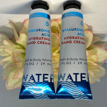 2 Bath &amp; Body Works  WATER HYALURONIC ACID Hydrating Hand Cream 1oz Ea F... - $14.80