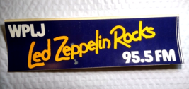 Led Zeppelin Rocks WPLJ Original Bumper Sticker Retro Hard Classic Rock Music - £22.41 GBP