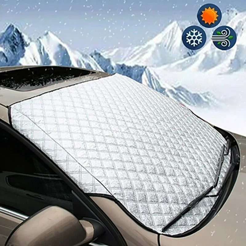 0cm universal car front windshield cover auto sunshade snow ice protection cover winter thumb200