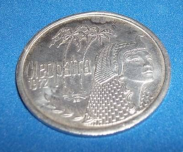 Education Holiday Cleopatra Coin 1972 New Orlean Mardi Gras Caesar Silver Token - £3.81 GBP