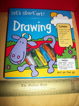 Craft Gift Draw Kit Book Let Start Art Coloring Activity Set Crayon Color Pencil - £12.62 GBP
