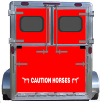 Caution Horses Reflective Decal Safety Stickers American PAINT Horse Trailer WS - £22.75 GBP