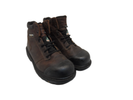 Dakota Men&#39;s 6&#39;&#39; 6002 Steel Toe Steel Plate Leather Work Boots Brown Size 10.5W - £61.11 GBP