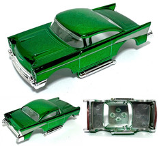 2023 Ho Af Xtras 1957 Custom Low ’57 Chevy Bel Air Slot Car Body Emerald Chrome - £14.38 GBP