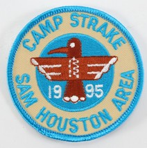Vintage 1995 Sam Houston Area Council Camp Strake Blue Boy Scout BSA Camp Patch - £9.37 GBP
