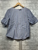 Izod Dress Shirt Womens Medium Button Up Shirt Bell Sleeve - £15.50 GBP