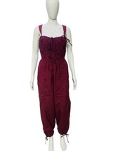 Ulla Johnson Women Tatum Ruffle Smocked Pleated Cotton Jumpsuit Romper Dress S 2 - £166.48 GBP