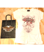 Ladies X Small Harley Davidson Motorcycles Factory Tour Tee w/ Paper Gif... - $14.95