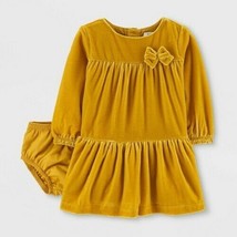 2-PACK Just One You by Carter’s Baby Girls’ Holiday Bow Dress Caramel Yellow NB - $8.35