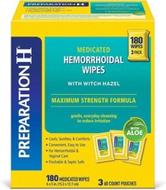 Preparation H Medicated Wipes (180 ct.) - £31.63 GBP