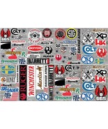 75 Assorted Gun Pistol Rifle Hunting Decals Pack Lot 9mm AR + Random Extras - $356.56 MXN