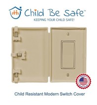 Child Be Safe Child and Pet Proof IVORY Wide Rocker Switch Safety Cover,... - $12.82