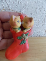 Enesco imports Kissing Cats in Stocking Ornament  - £9.55 GBP