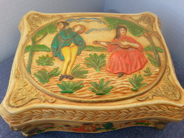 Hand Painted Victorian Styled Keep Sake Box - Made From a Slip Stream Mold - £54.50 GBP