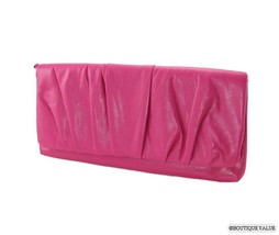 Pink Faux Leather Long Clutch Shoulder Chain Evening Purse NEW - $26.99