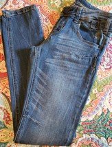 Revolution by Revolt ~ Denim Blue Jeans ~ Juniors&#39; Size 5 ~ Skinny ~ Str... - $26.18