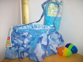 Toy Holiday Easter Basket Kit Treat Container Eggs Grass Blue Camo Girl Skirt - £11.21 GBP