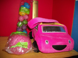 Toy Holiday Easter Basket Kit Auto Tote Car Painted Treat Container Eggs Grass - £15.17 GBP