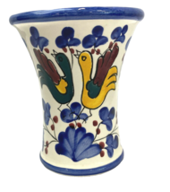 Vintage Hand Painted Pottery Vase/Cup Ecuador 4&quot; - £9.10 GBP