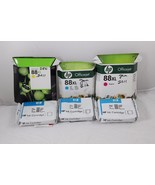 HP 88XL Yellow, Cyan, Magenta  Ink Jet Cartridge  Genuine Original Box - $335.09 MXN