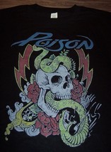 Vintage Style Poison Skull Snake Band T-Shirt Big &amp; Tall 3XLT 3XL 80&#39;s Metal New - £19.46 GBP