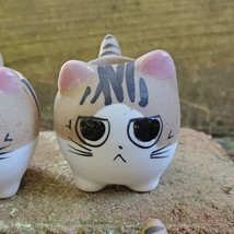 Ceramic Cat Planters, set of 6, 2.5" Animal Pots, Emotion Face Kitten Kitty image 3