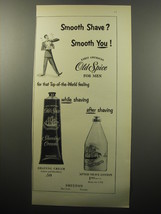 1951 Shulton Ad - Old Spice Shaving Cream, After Shave Lotion - Smooth shave?  - £14.54 GBP
