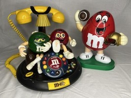 Vintage M&amp;Ms Animated Telephone &amp; Sports Football Candy Dispenser READ - $25.00