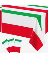 ItaliaFest Rectangular Tablecloth - Vibrant Italian Flag Design for Part... - $38.44 CAD