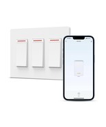3 Gang WiFi Smart Wall Light Switch with Alexa Google APP Remote No Hub ... - $61.10 CAD