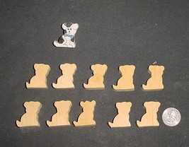 LOT of 10  MINIATURE Unfinished  Wood Puppy Dogs  NEW - £2.75 GBP