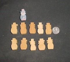 LOT of 10  MINIATURE Unfinished  Wood  UNCLE SAM 4th OF JULY  NEW - $3.75