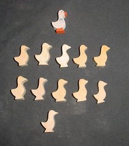 LOT of 11  MINIATURE Unfinished  Wood GEESE NEW - $3.00