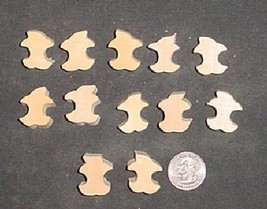 LOT of 12  MINIATURE Unfinished  Wood APPLE CORE  NEW - $3.25